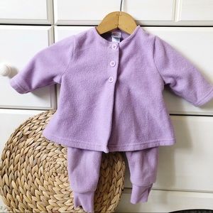 Zutano Purple Outfit Sweater And Sweat Pants
